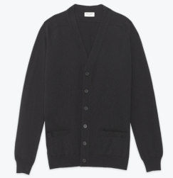 Saint Laurent classic V-neck cardigan in black cashmere $1125 
